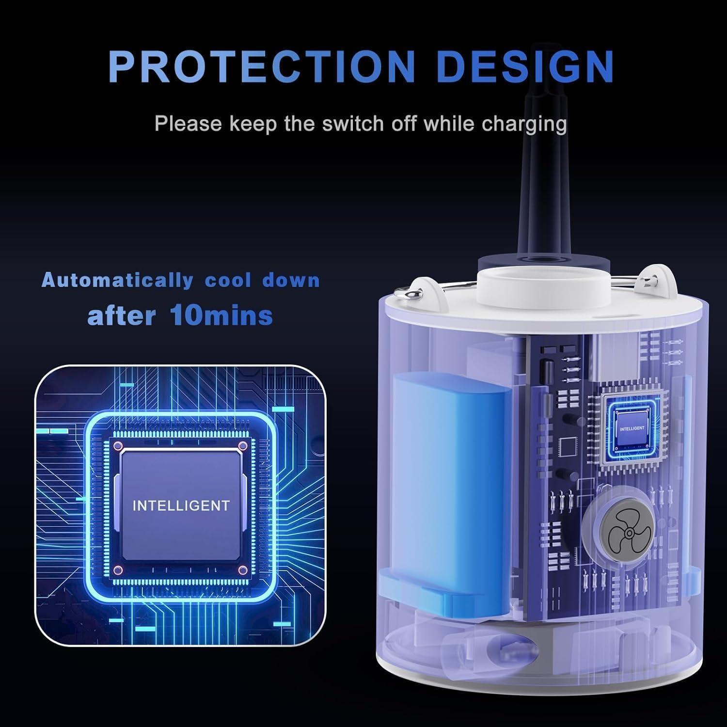 Bomba de aire portátil Motorenbau 1600mAh inflado rápido
