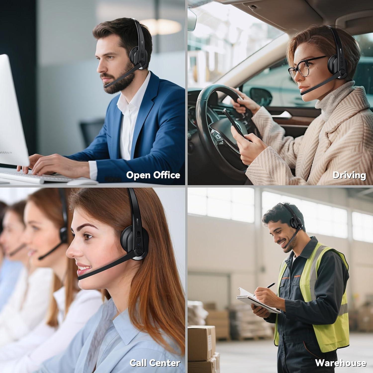 Auricular Inalámbrico LEVN LE011 con Micrófono y Cancelación de Ruido