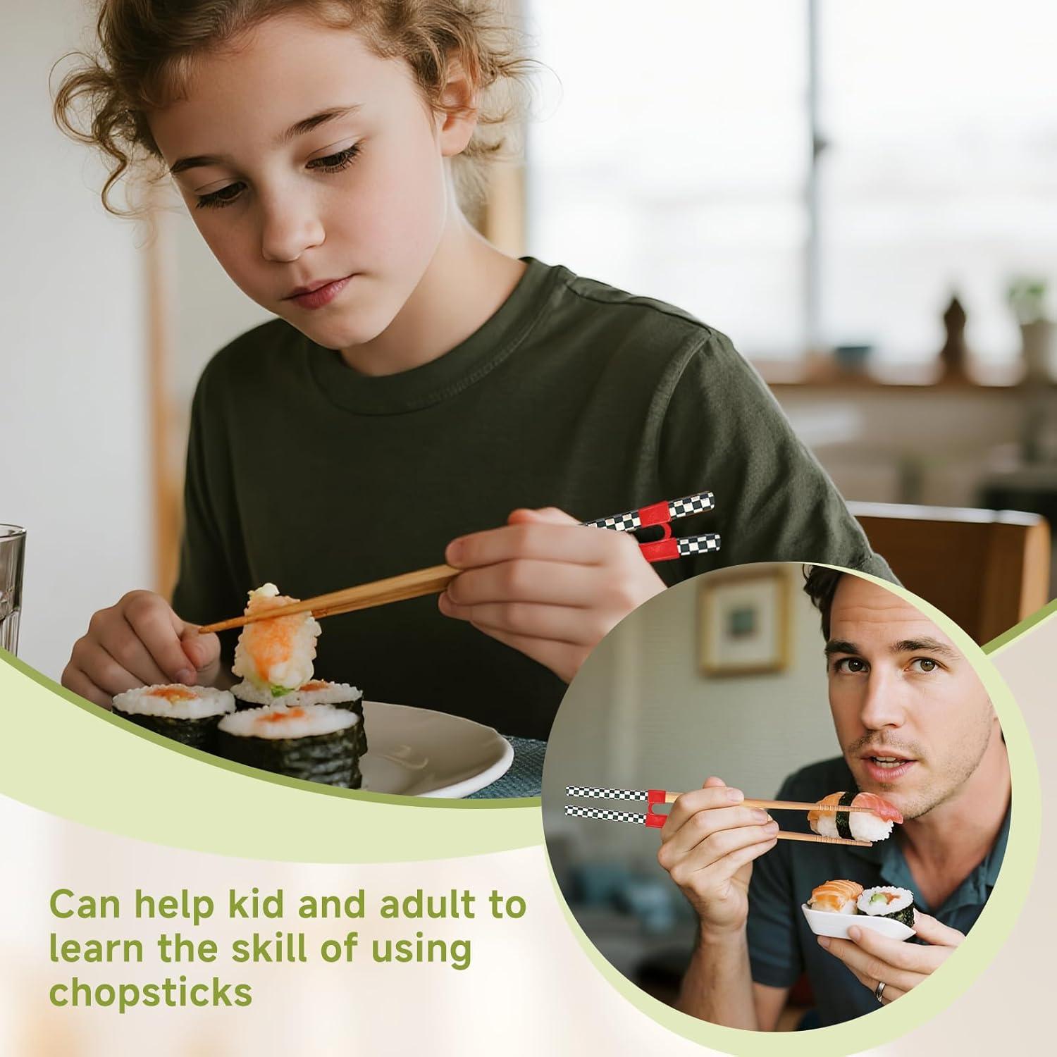 5 Pares de Palillos Reutilizables EAEDMY 22.5cm para Aprender