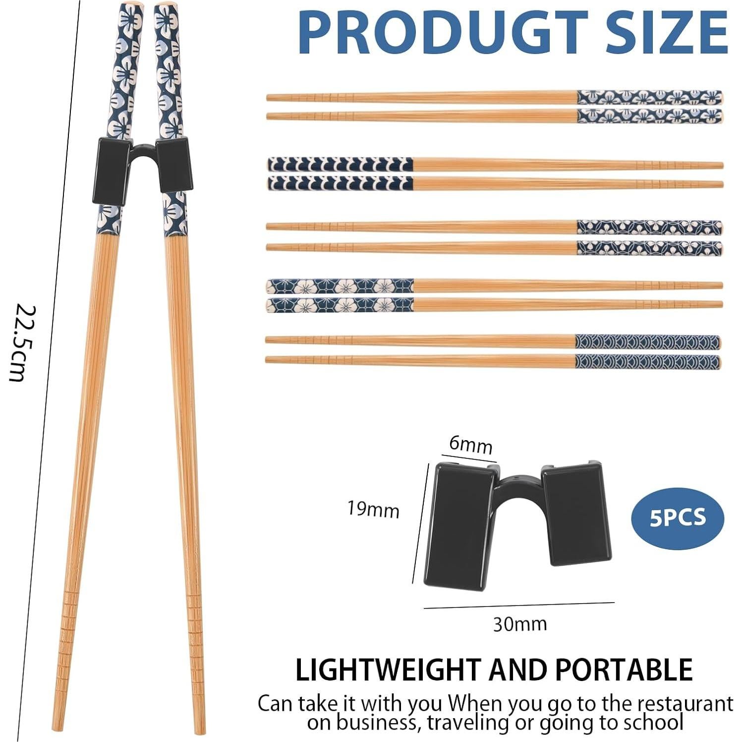 Set de 5 Pares de Palillos de Entrenamiento HurOutd 22.5 cm