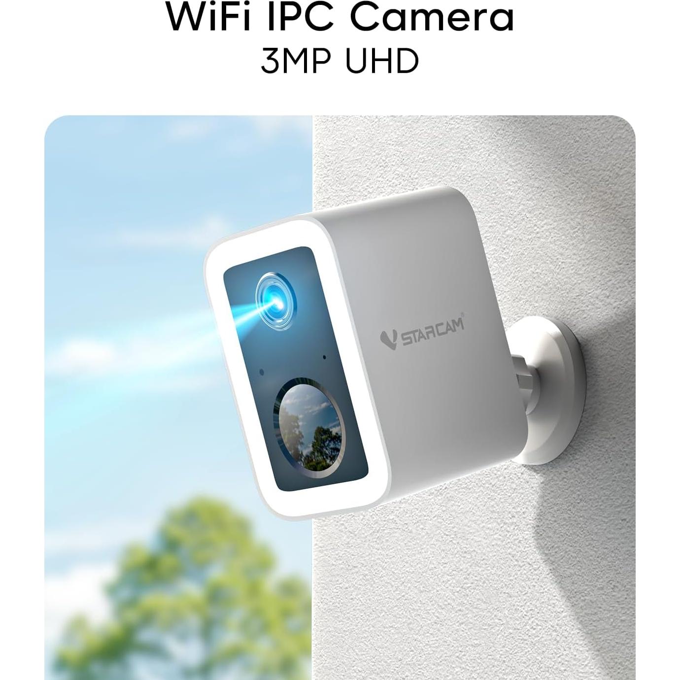 Cámara Exterior VSTARCAM 2K WiFi con Visión Nocturna a Color