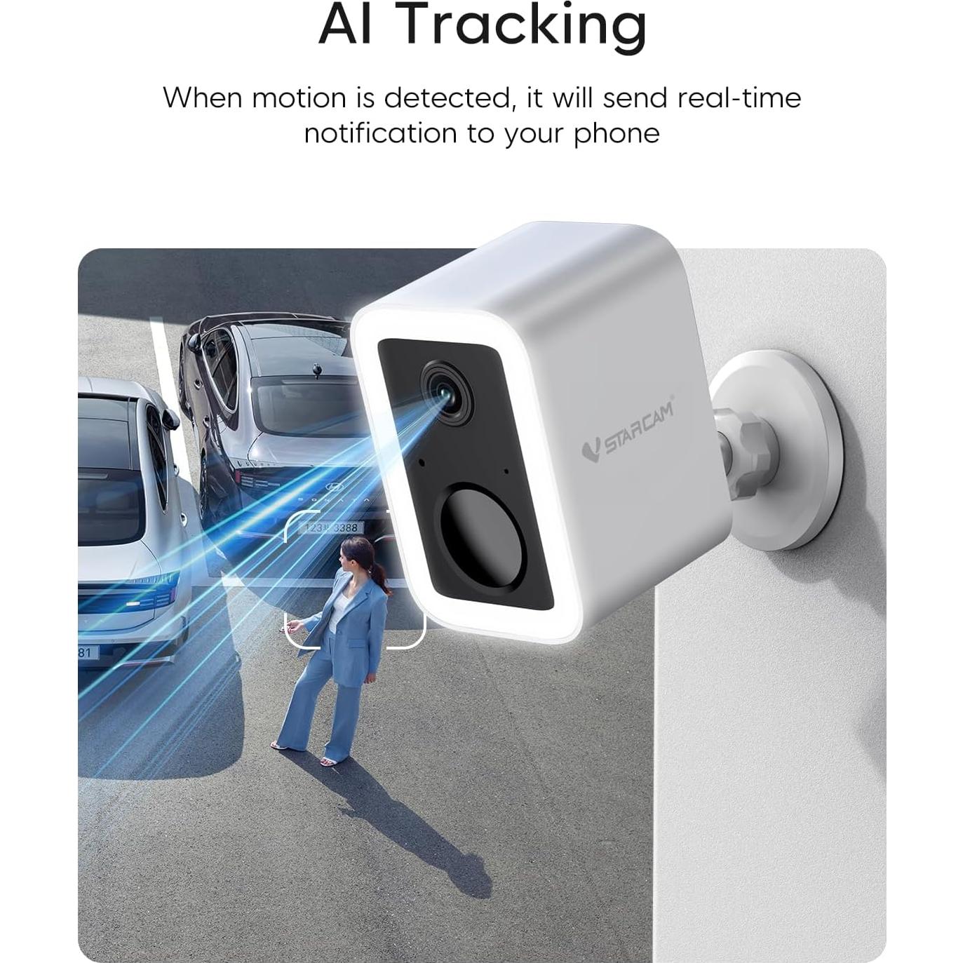 Cámara Exterior VSTARCAM 2K WiFi con Visión Nocturna a Color