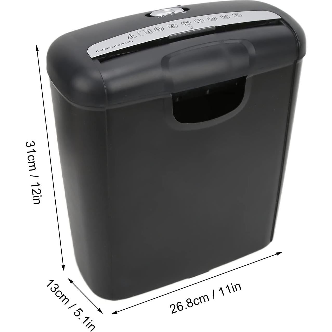 Trituradora de Papel Fdit 6 Hojas 10L Compacta 220V/110V