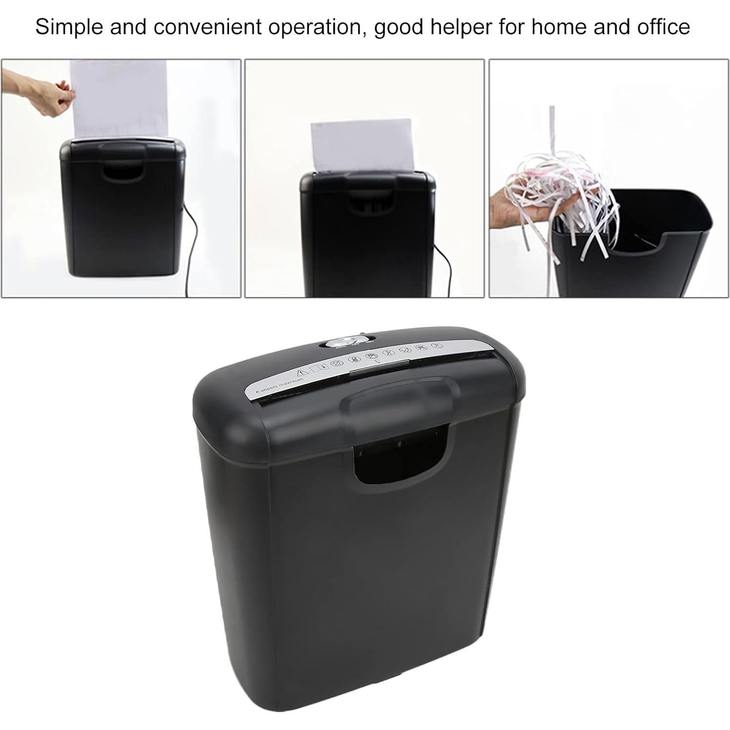 Trituradora de Papel Fdit 6 Hojas 10L Compacta 220V/110V