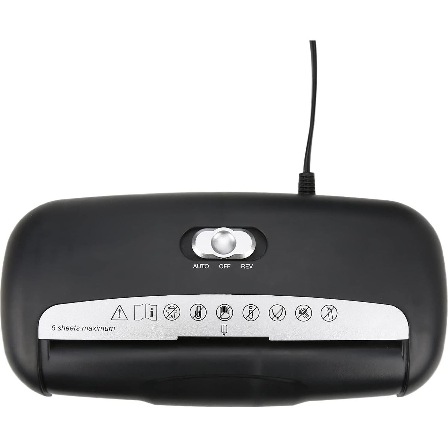 Trituradora de Papel Fdit 6 Hojas 10L Compacta 220V/110V