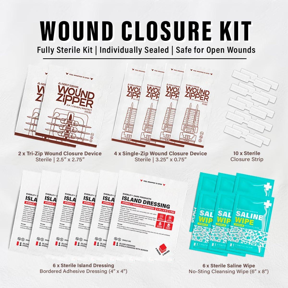 Kit de Cierre de Heridas Sin Suturas Everlit Care - 28 Piezas