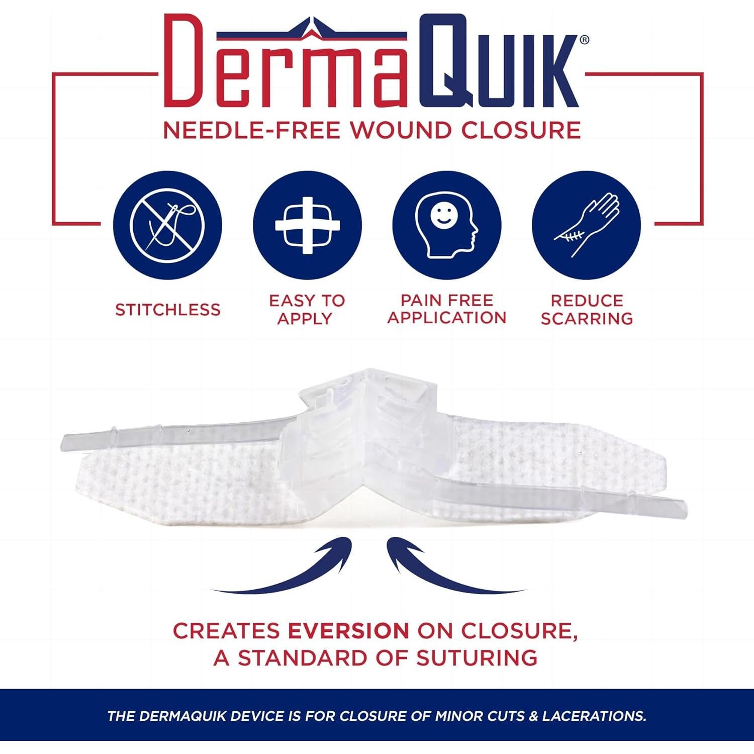 Tiras de Cierre de Heridas DermaQuik - Paquete de 3 Unidades