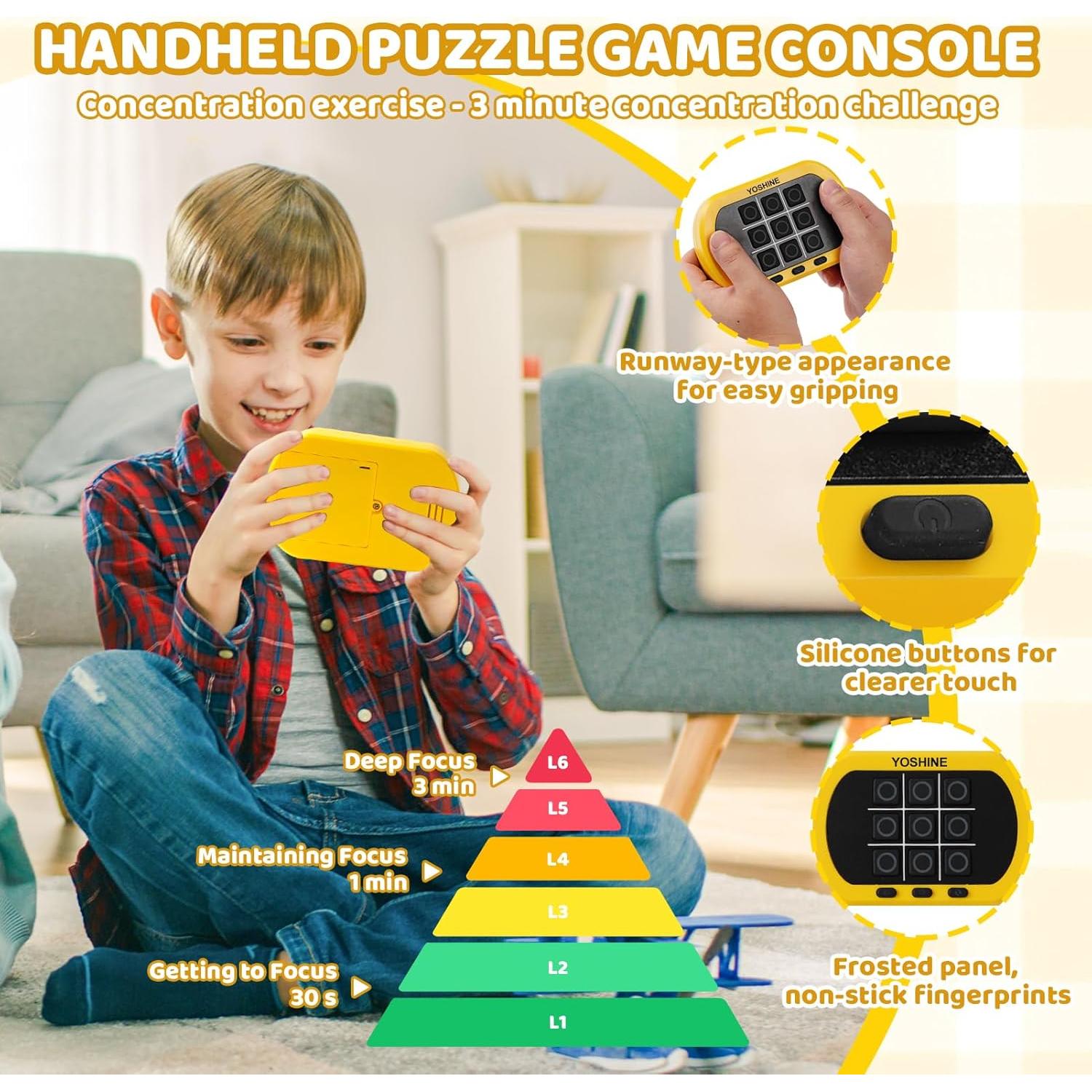 Juego Electrónico de Tres en Raya YOSHINE 5 en 1 Portátil