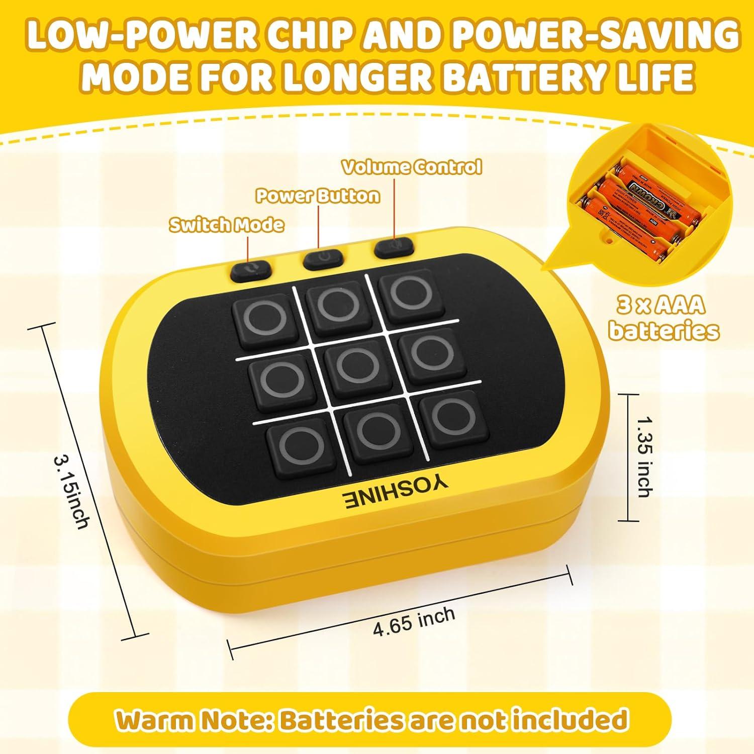 Juego Electrónico de Tres en Raya YOSHINE 5 en 1 Portátil