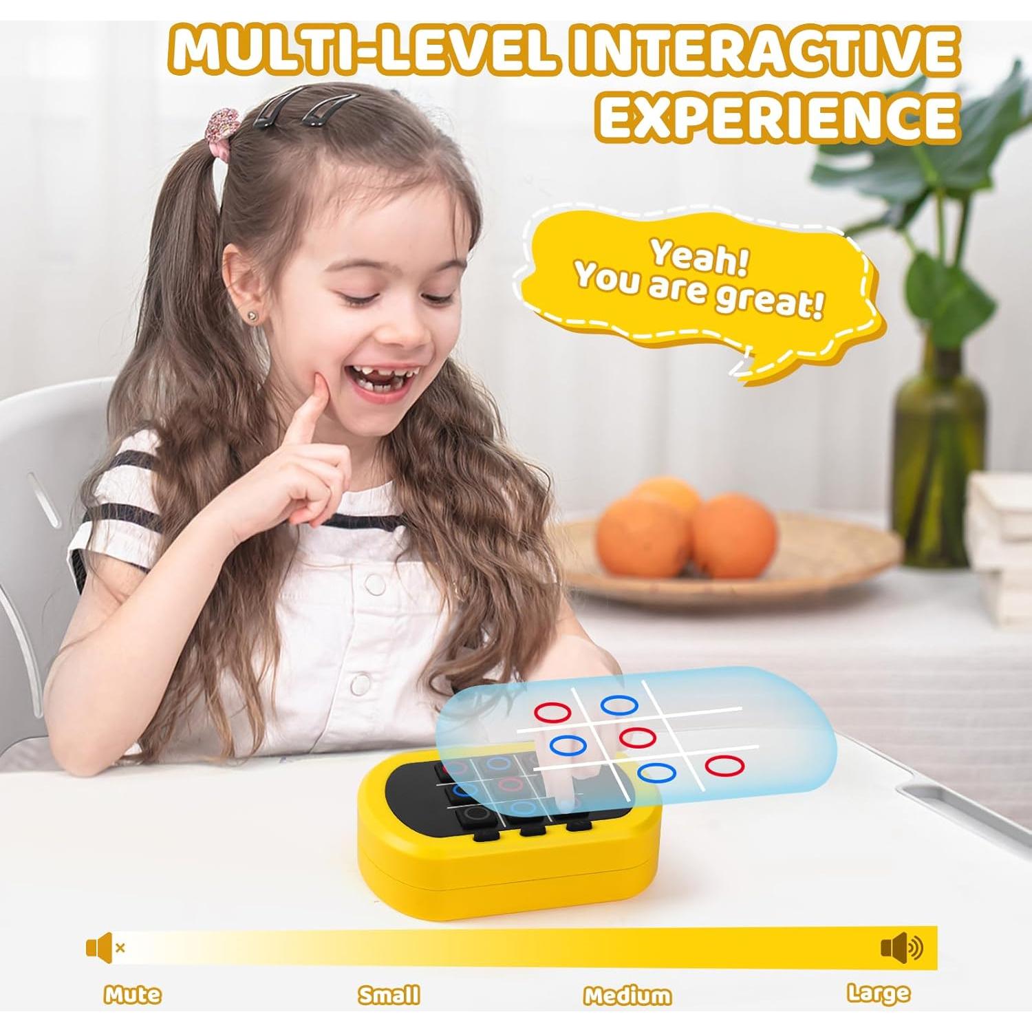 Juego Electrónico de Tres en Raya YOSHINE 5 en 1 Portátil