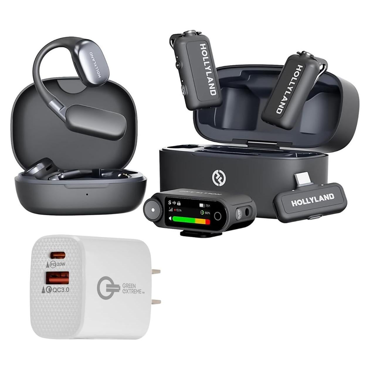 Micrófono Lavalier Inalámbrico Hollyland Lark MAX 2 para 2 Personas