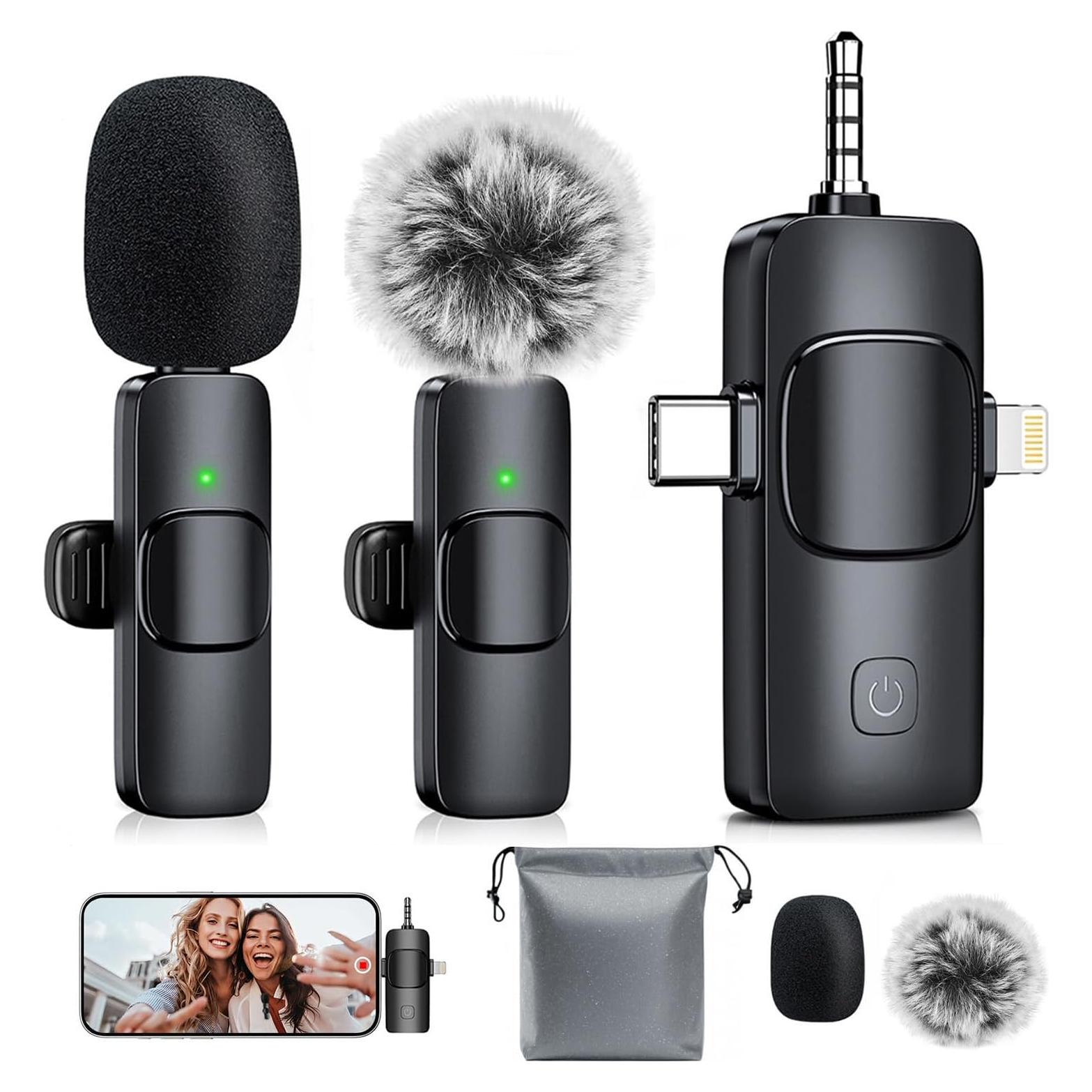 Micrófono Lavalier Inalámbrico MENERESAS K15 - Mini Negro Abisal