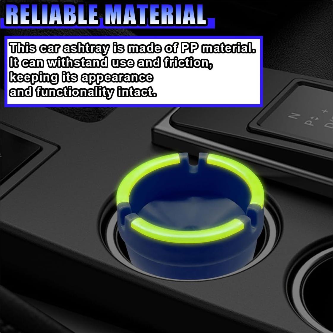 Cenicero de Coche GAOLAOSY Azul Sin Humo 11x8 cm 2 Piezas