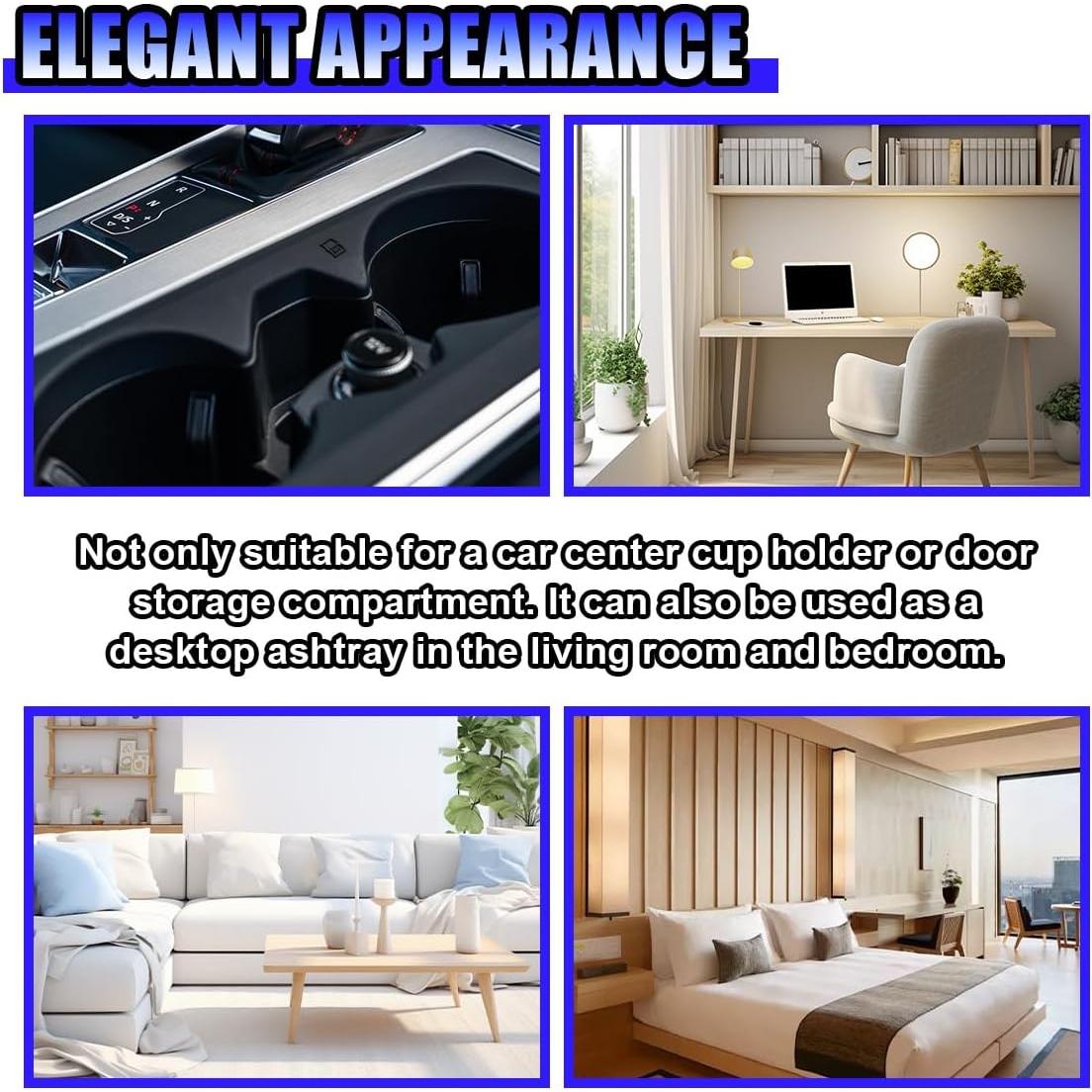 Cenicero de Coche GAOLAOSY Azul Sin Humo 11x8 cm 2 Piezas