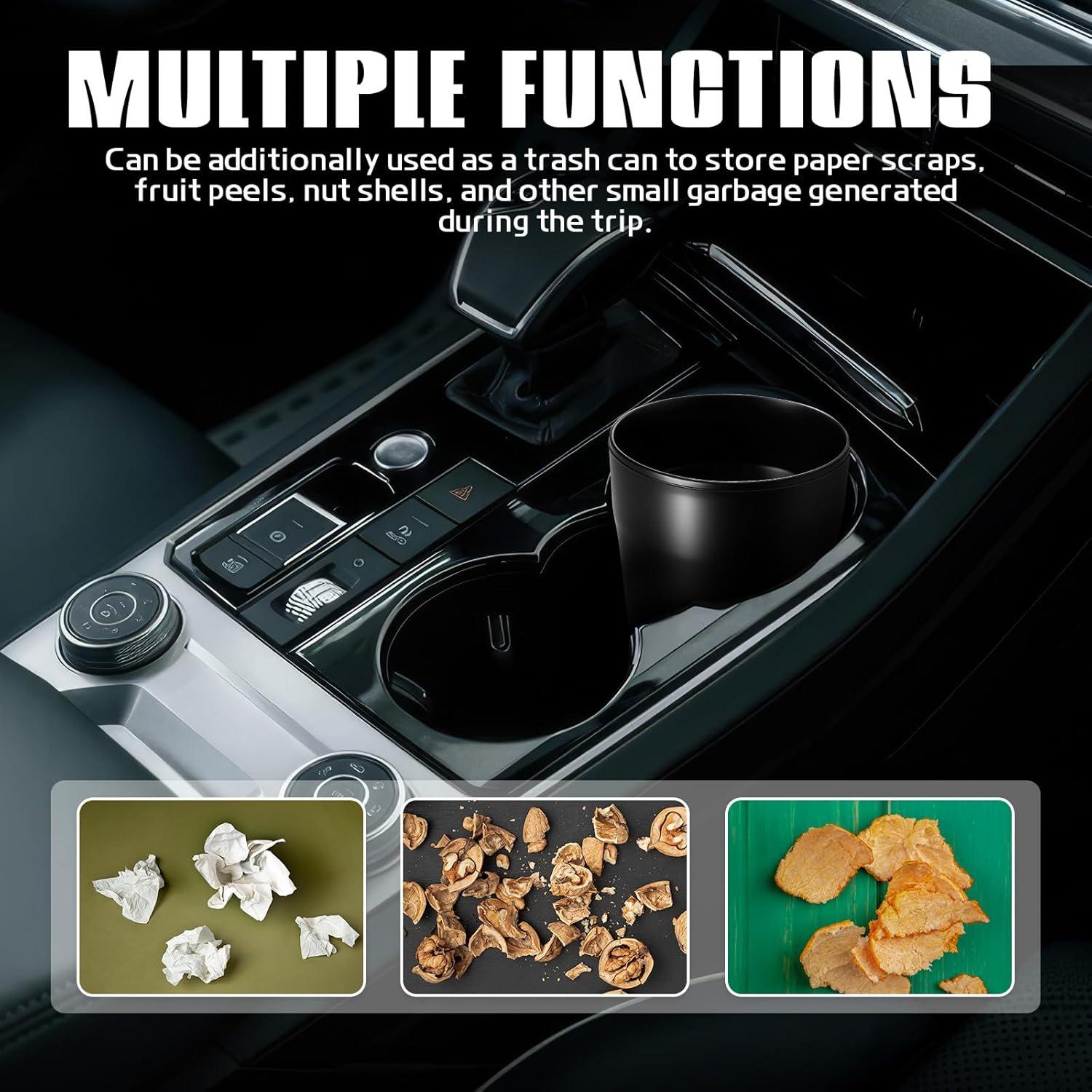 Cenicero de Coche Wuyaoyao 2PCS Autoextinguible Negro