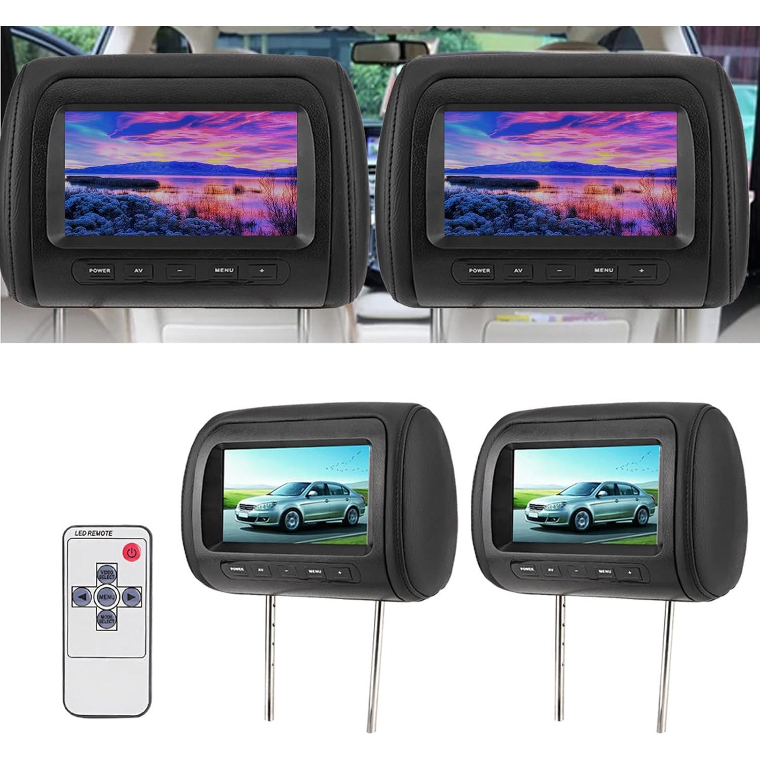 Monitores de Reposacabezas 7" HD Akozon para Coche - 2 Piezas