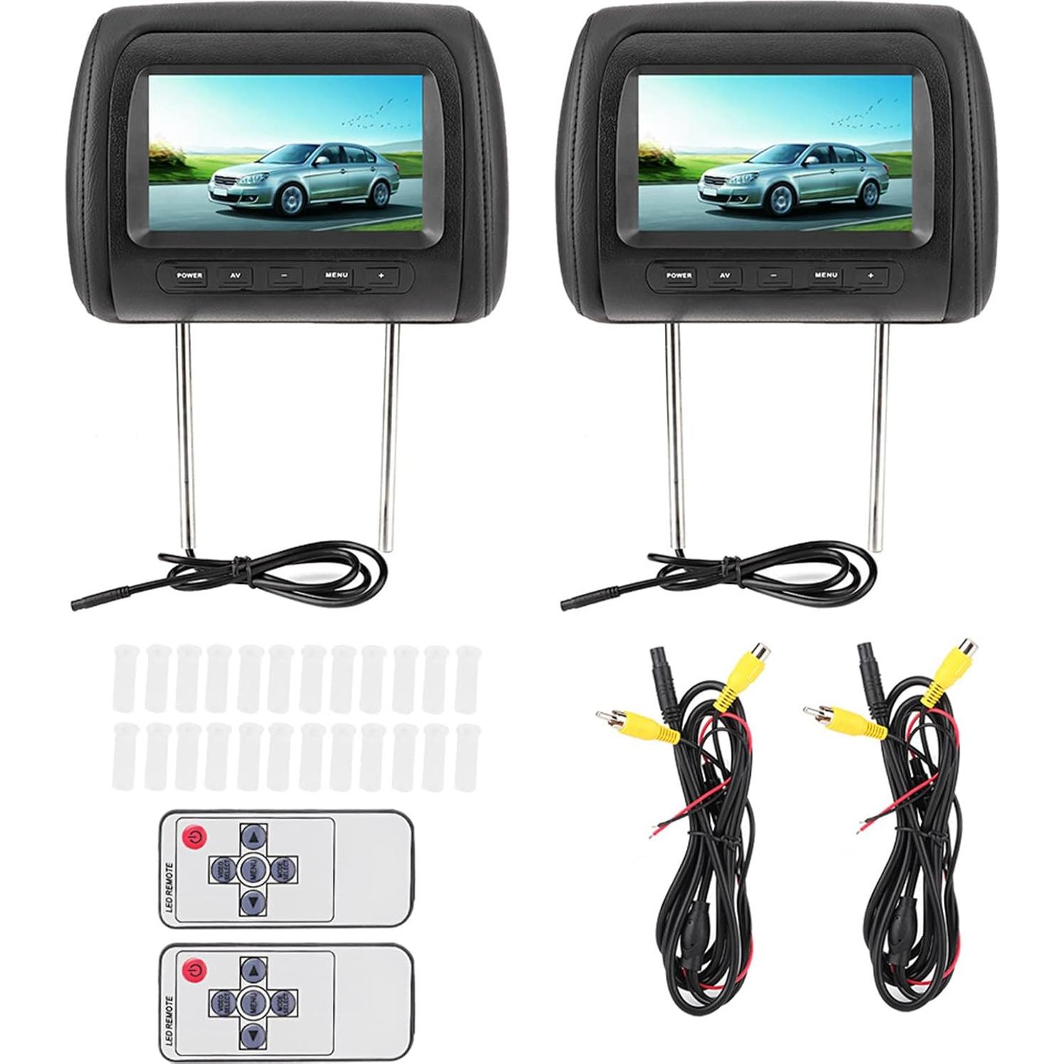 Monitores de Reposacabezas 7" HD Akozon para Coche - 2 Piezas
