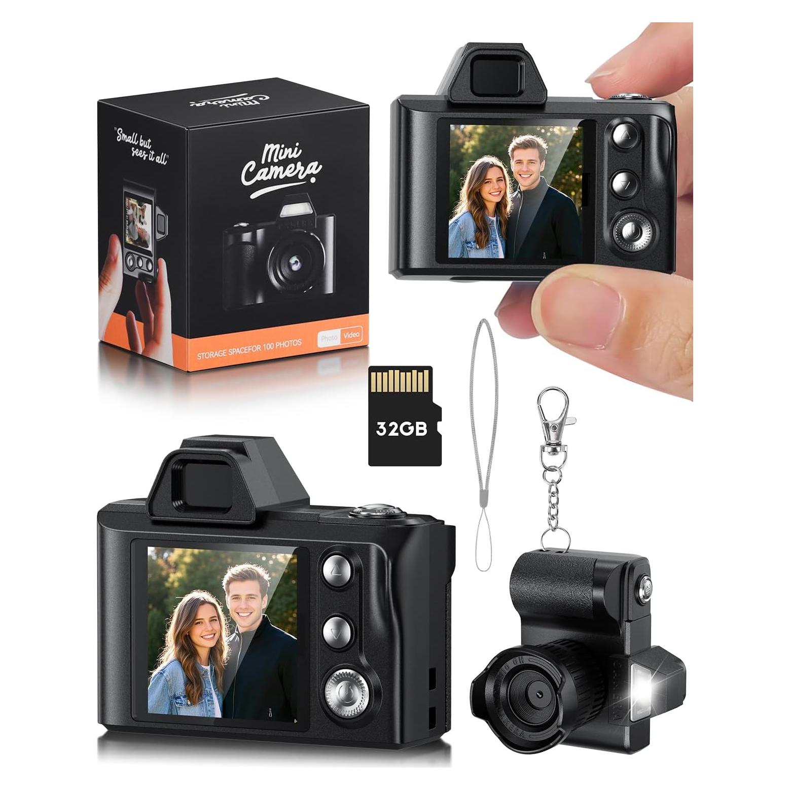 Cámara Digital Mini WZVZ MC7 1080P con Tarjeta SD 32GB