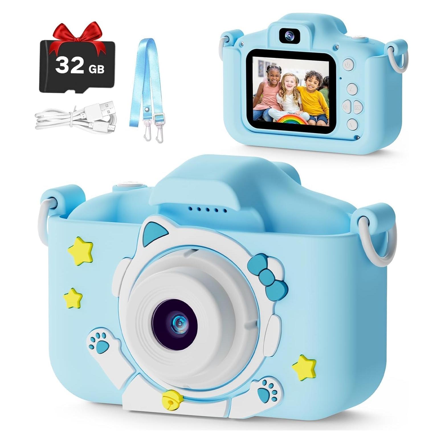 Cámara Digital para Niños VIXLW C345B 48MP Azul con SD 32GB