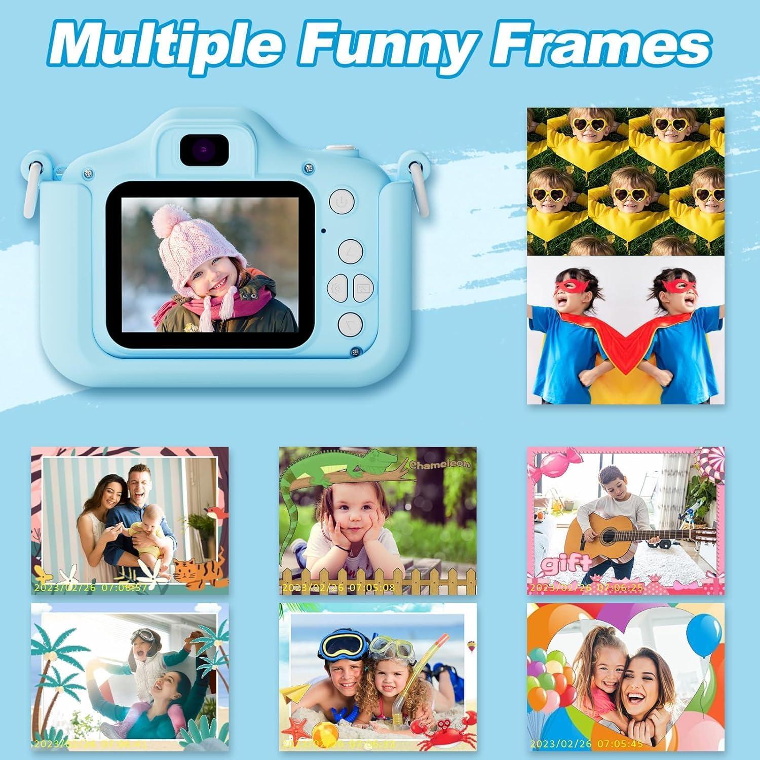 Cámara Digital para Niños VIXLW C345B 48MP Azul con SD 32GB