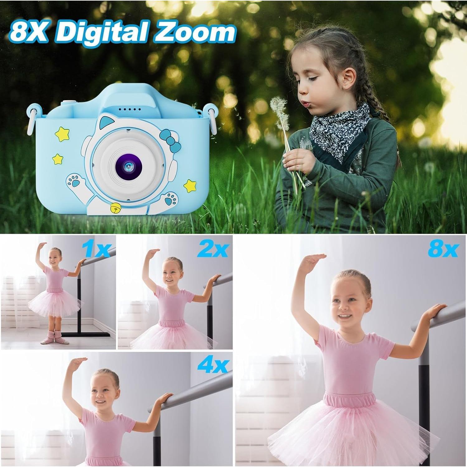 Cámara Digital para Niños VIXLW C345B 48MP Azul con SD 32GB