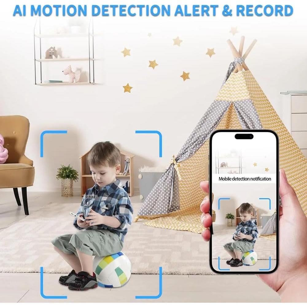 Cámara de Seguridad Inalámbrica 4K ZHOUCXZDA Mini HD