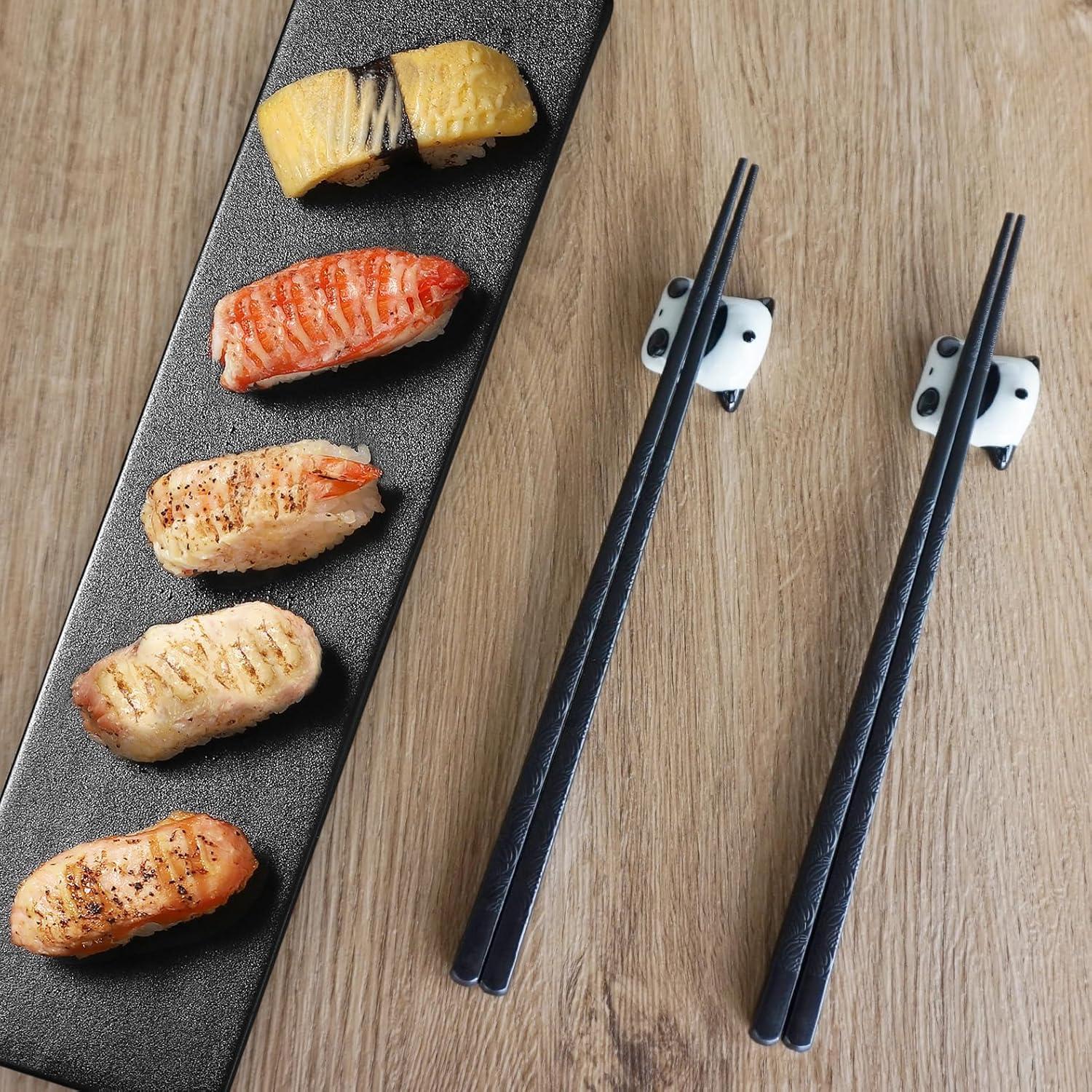 Juego de Palillos de Fibra de Vidrio Youda Panda - 2 Pares + Soporte