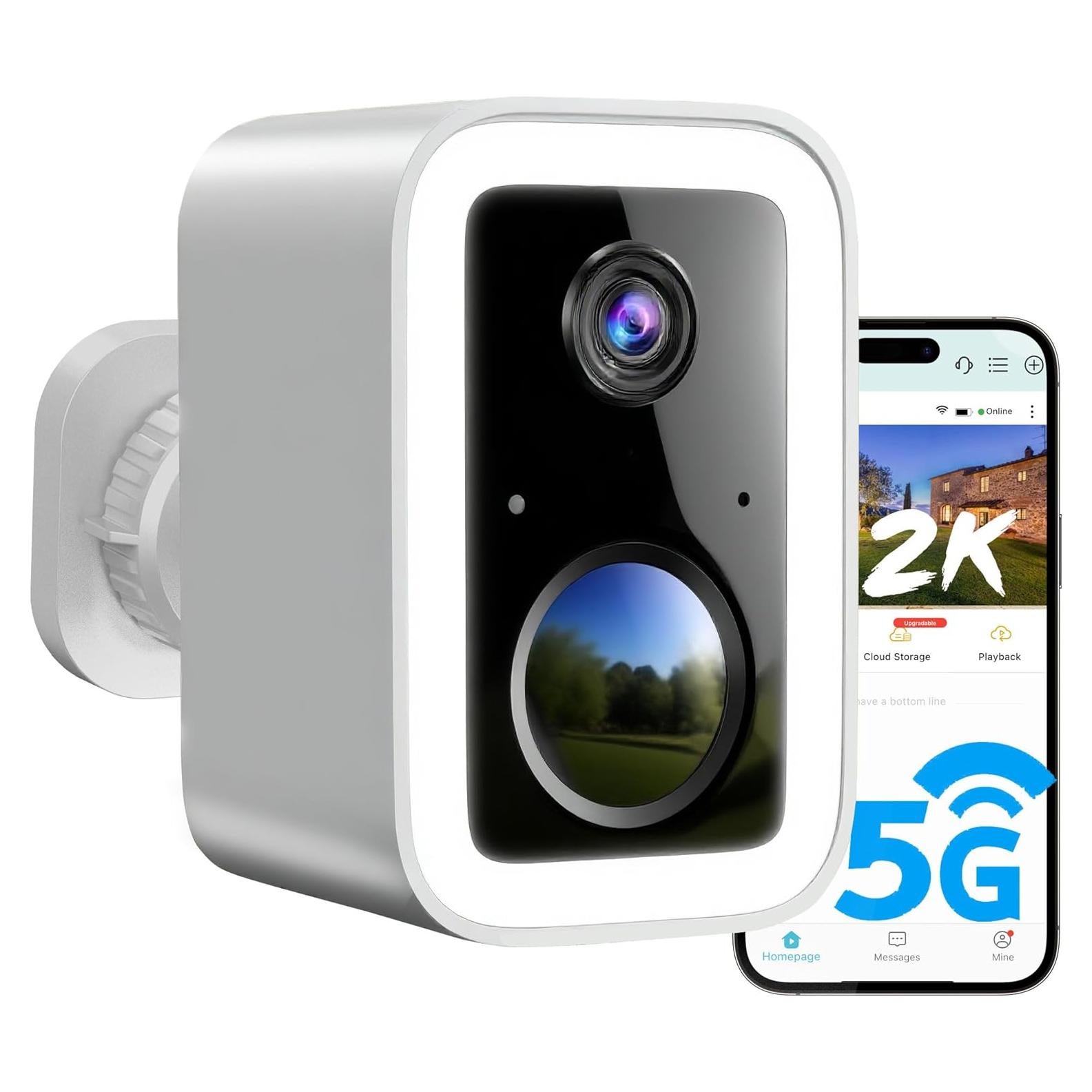 Cámara de Seguridad Inalámbrica 2K Vebiliki con AI y Batería Larga