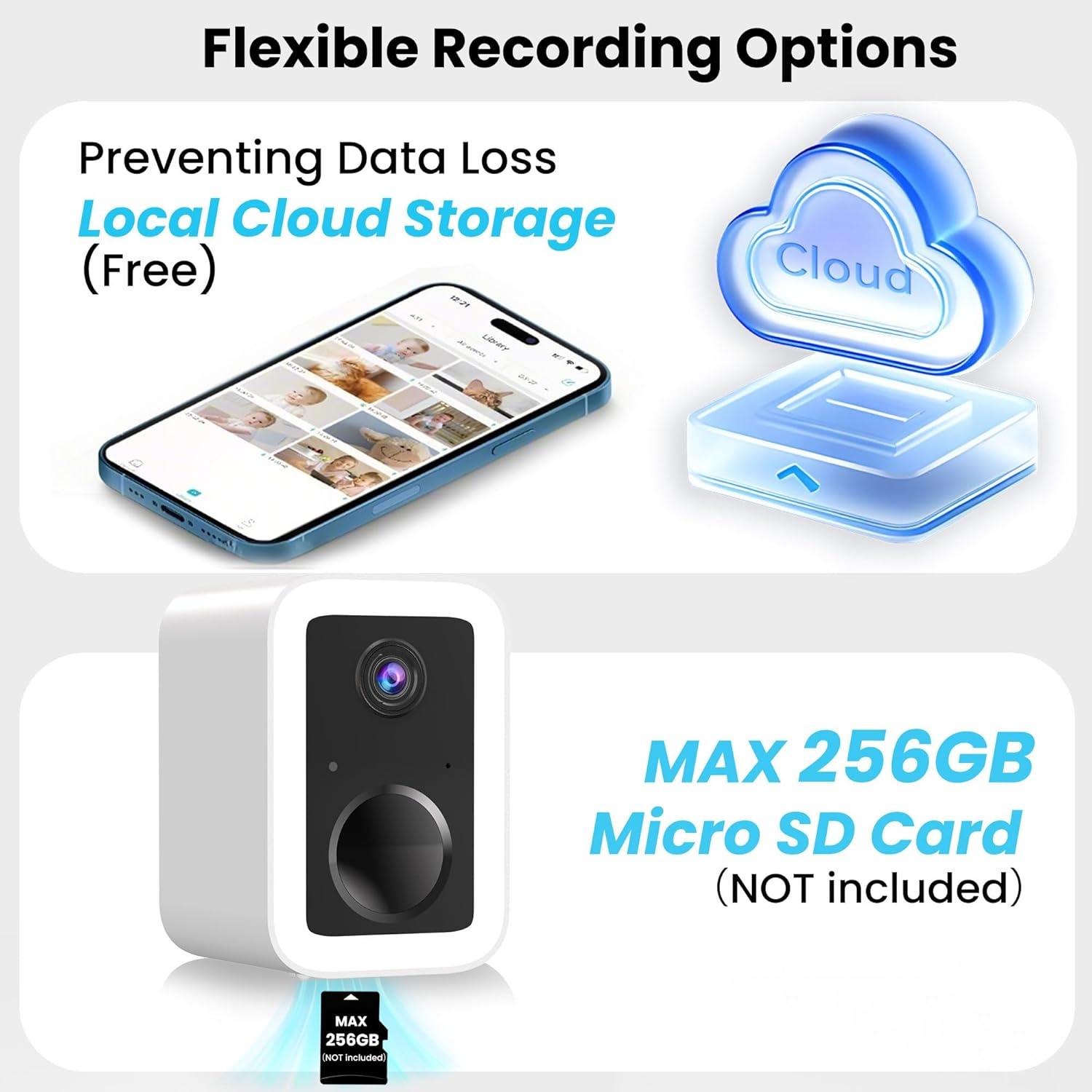 Cámara de Seguridad Inalámbrica 2K Vebiliki con AI y Batería Larga