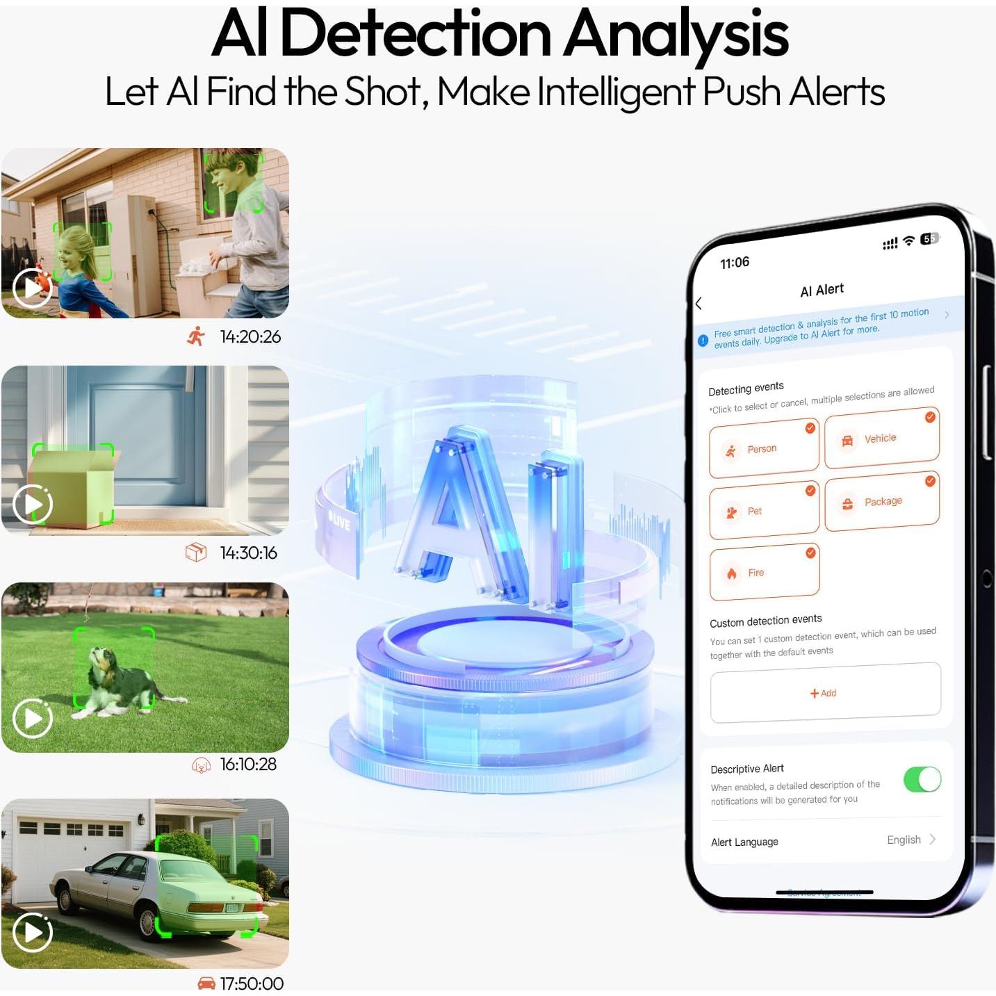 Cámaras de Seguridad Inalámbricas RICHCHO 4PC 2K Solar IP66