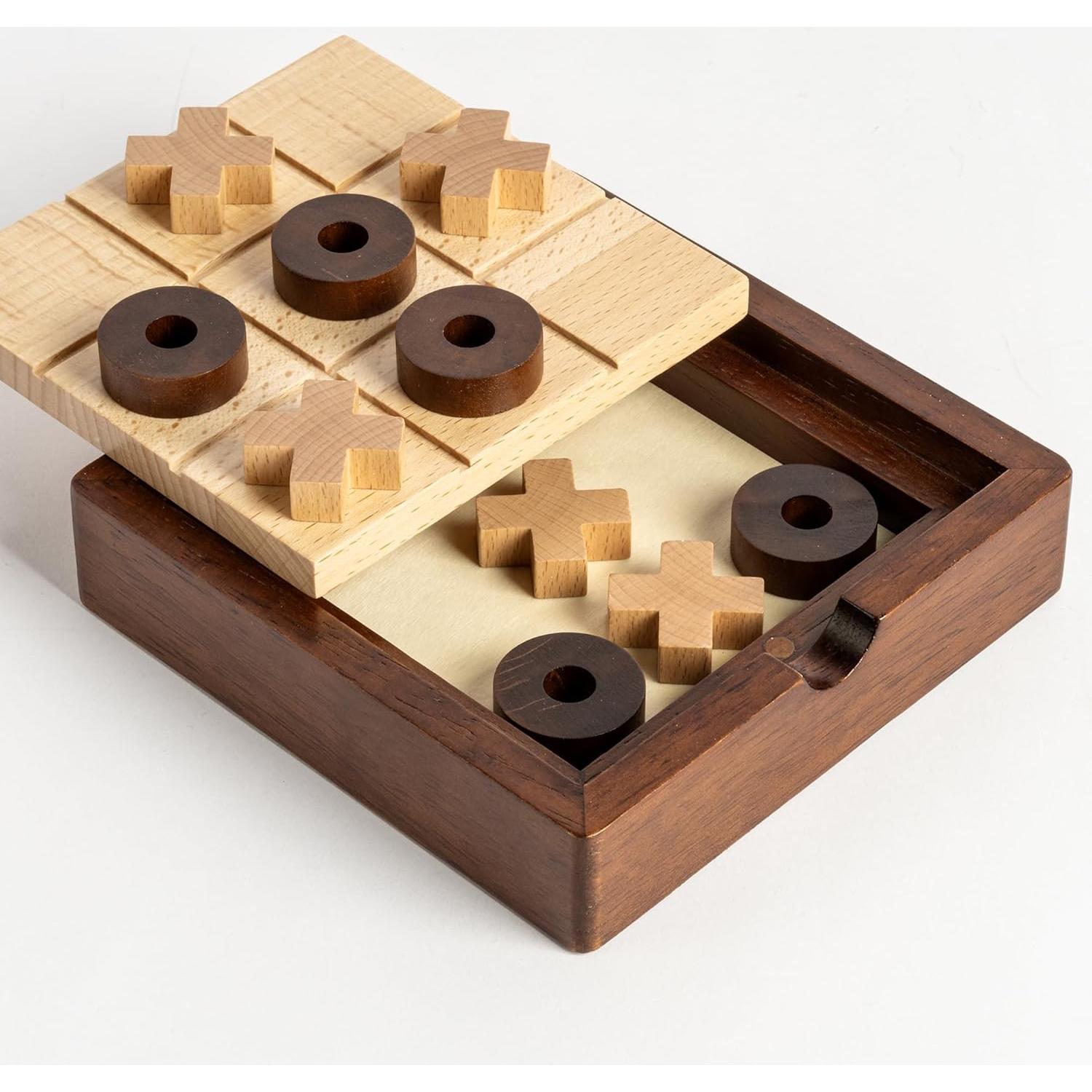 Juego de Tres en Raya de Madera Lingle 13.97 cm para 2 Jugadores