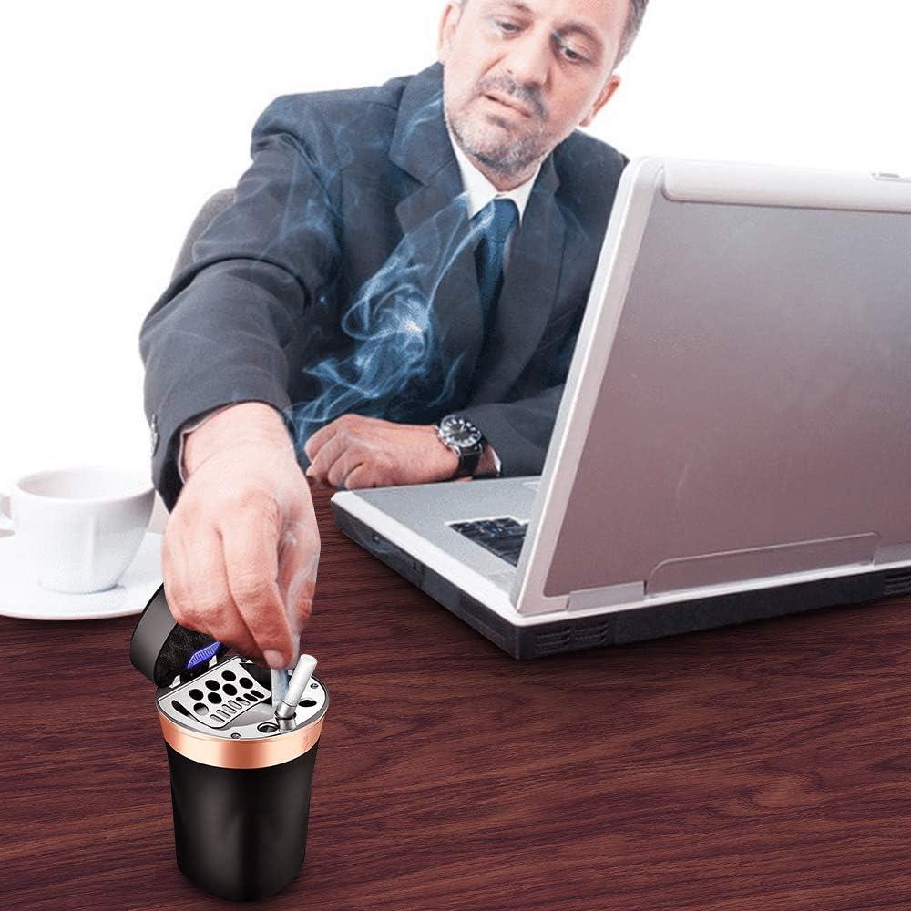 Cenicero Automático Solar USB SOLARXIA con Encendedor LED Azul