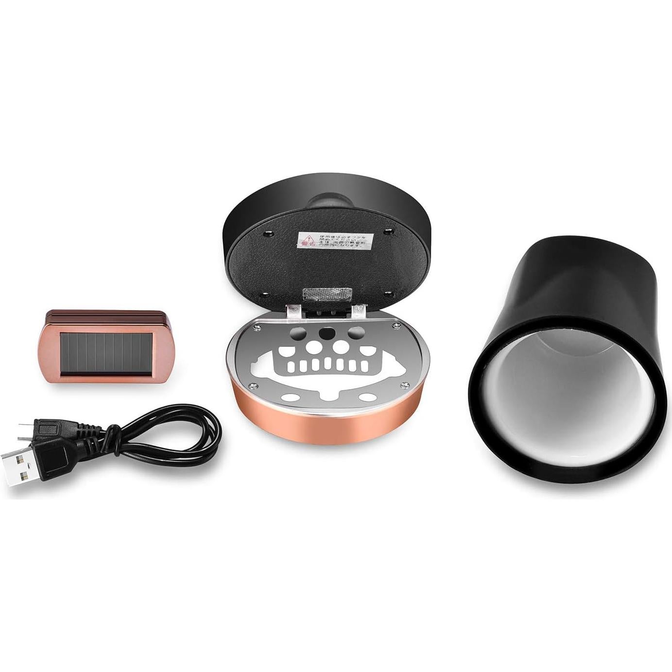 Cenicero Automático Solar USB SOLARXIA con Encendedor LED Azul