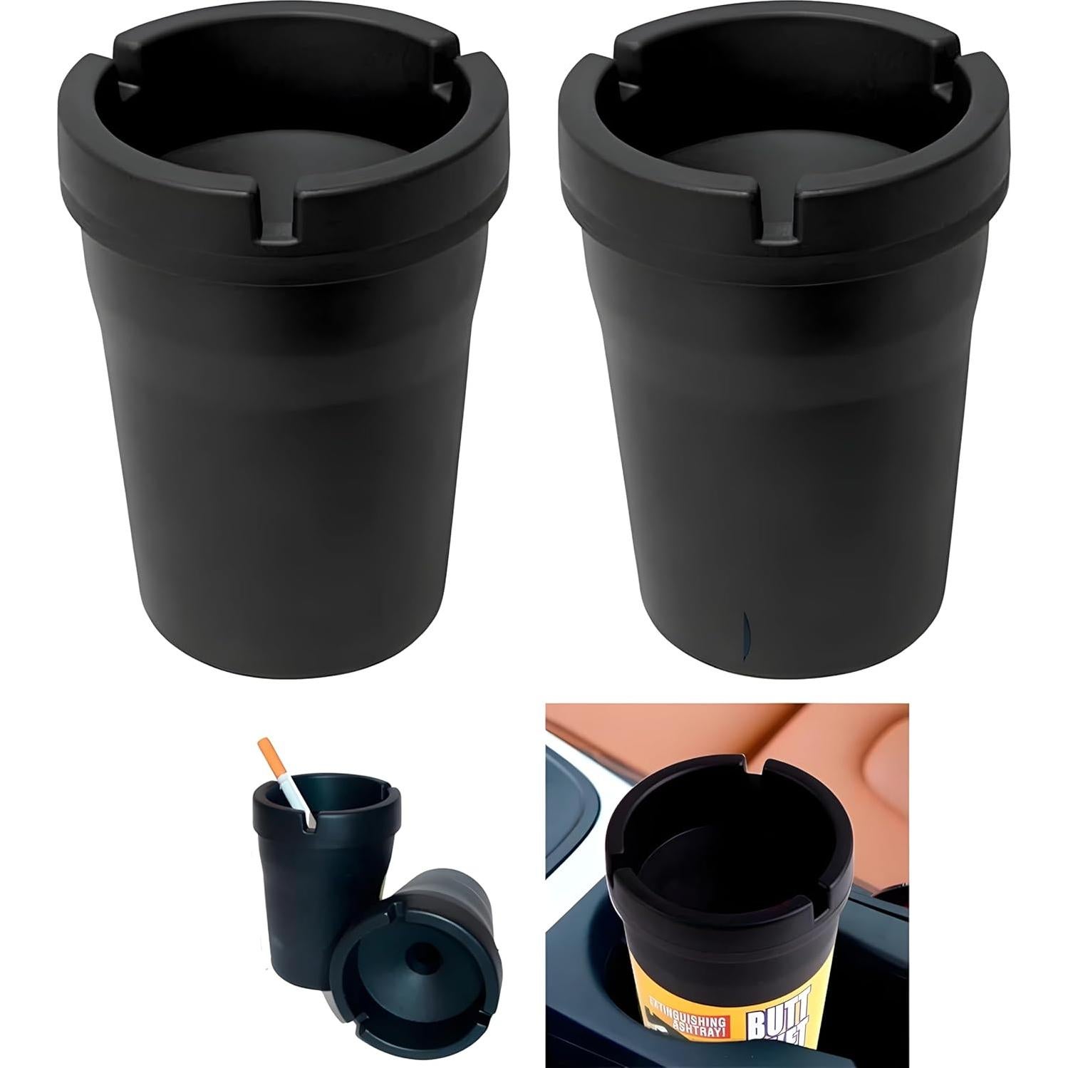 Cenicero Jumbo sin Humo para Automóvil Shop Life - Plástico Duradero