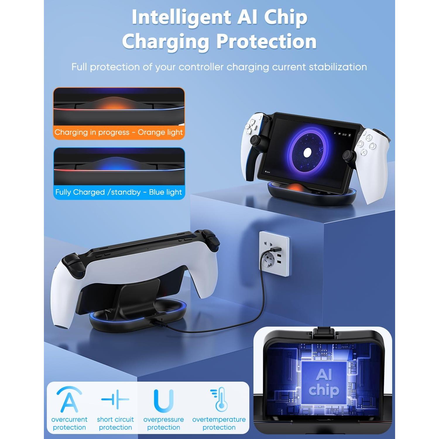 Base de Carga FYOUNG para PlayStation Portal - Soporte RGB