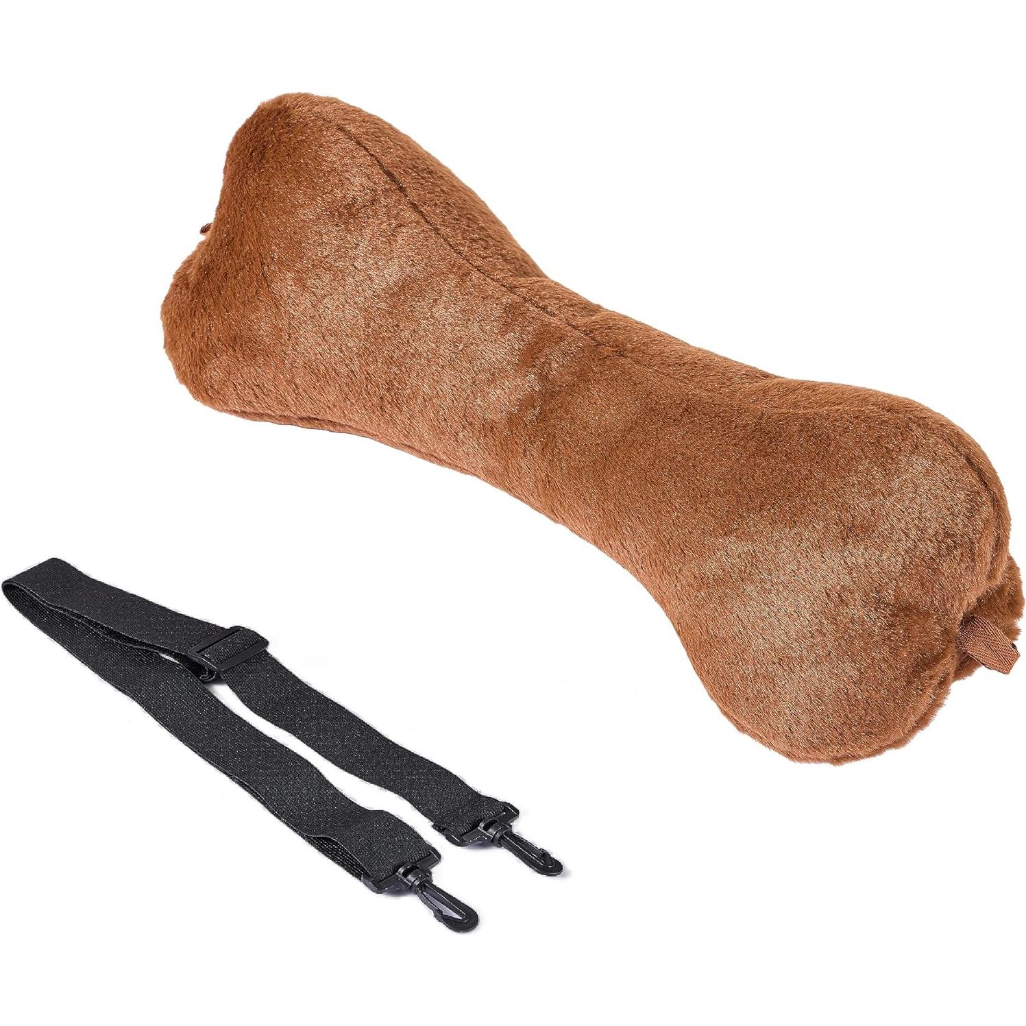 Cojín de Cuello Ajustable VCOMSOFT en Forma de Hueso Marrón