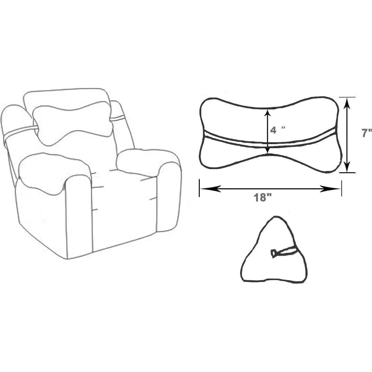 Cojín de Cuello Ajustable VCOMSOFT en Forma de Hueso Marrón