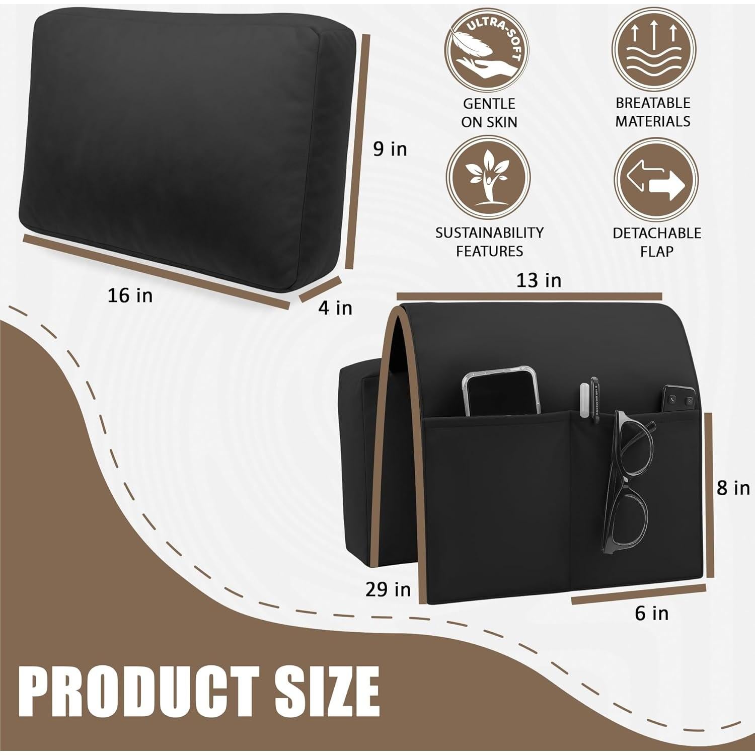 Cojín de Cabeza Ergonomico Sokoro para Silla Reclinable Negro