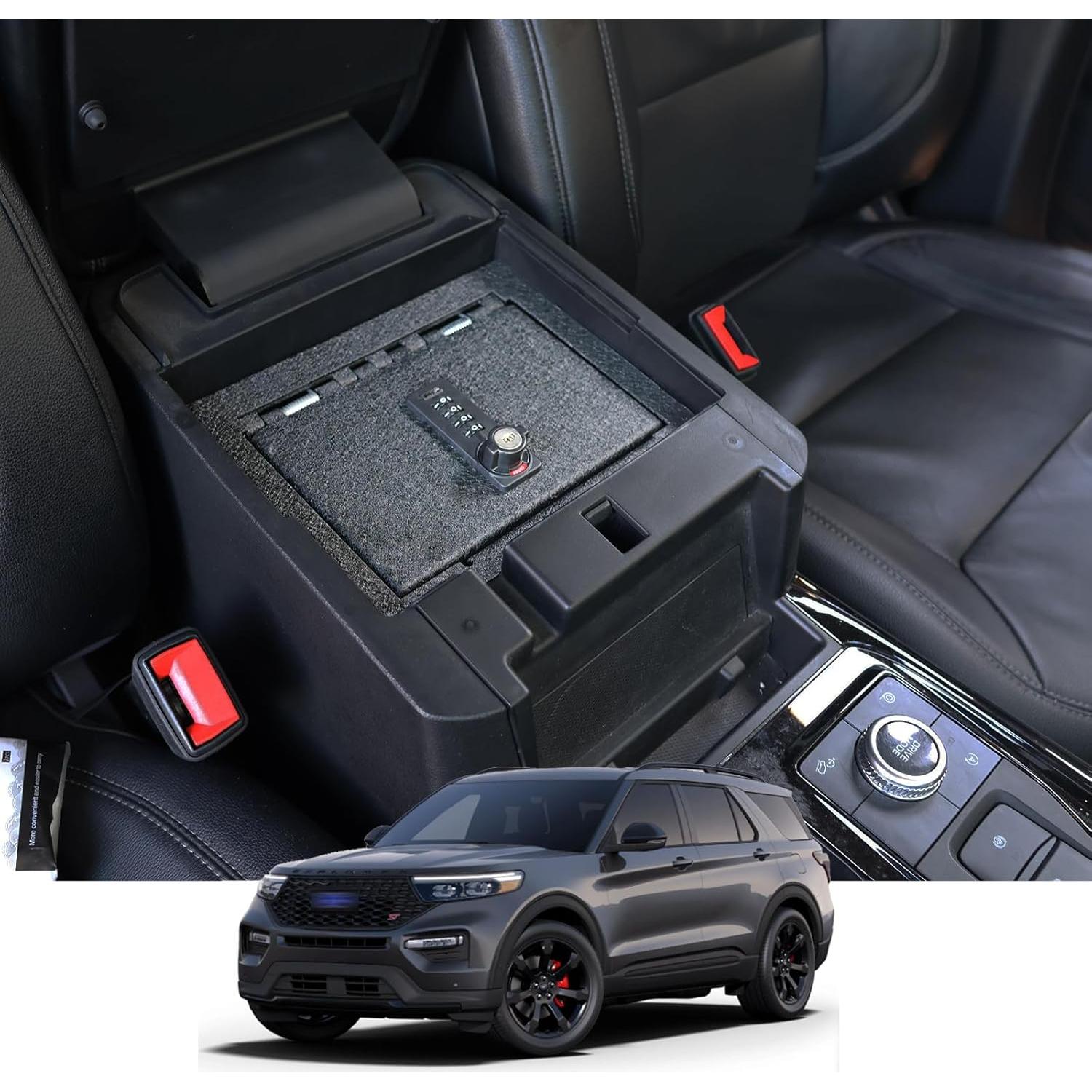 Caja Fuerte de Consola Central TUOJUE para Ford Explorer 2020-2025