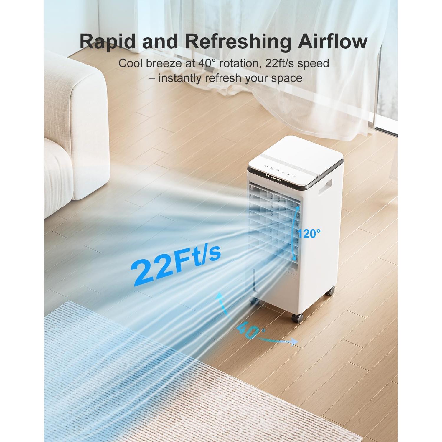 Acondicionador de Aire Portátil ZENGALEFLOW 3 Velocidades 7L