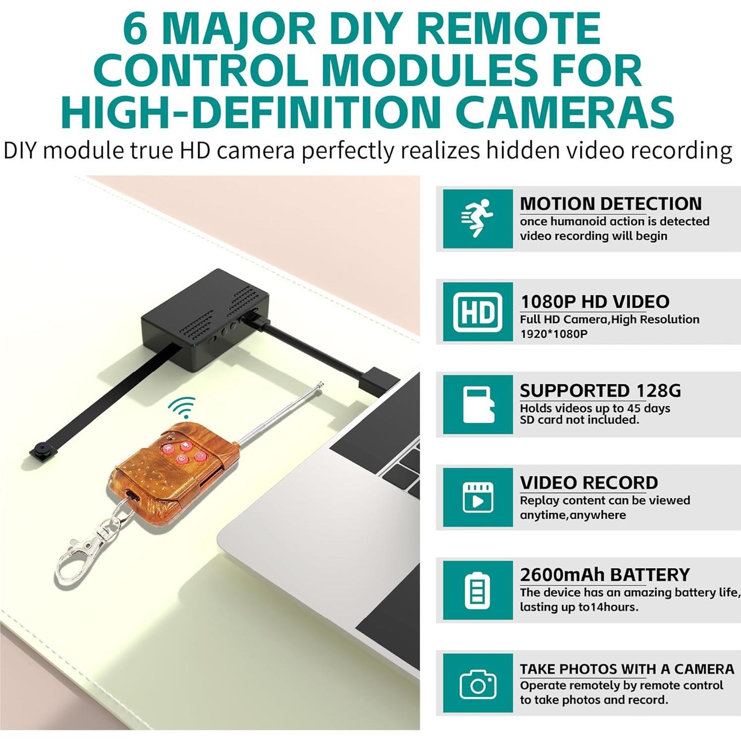 Cámara de Seguridad Interior USBRMT S7 1080P con Tarjeta 64GB