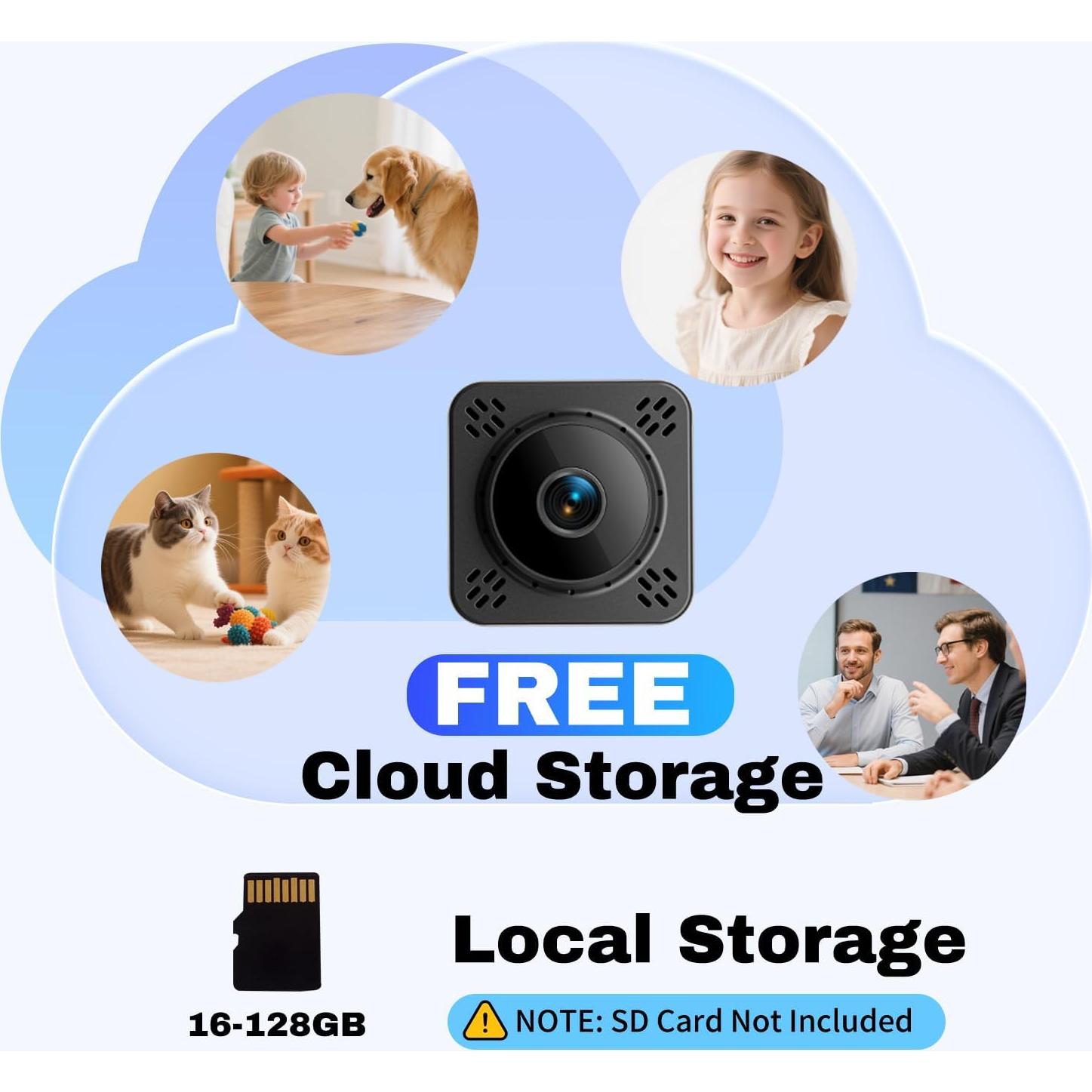 Mini Cámara Inalámbrica WiFi 2K Shibet con Visión Nocturna