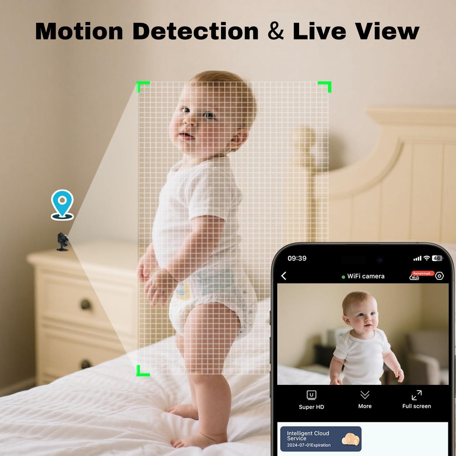 Mini Cámara Inalámbrica WiFi 2K Shibet con Visión Nocturna