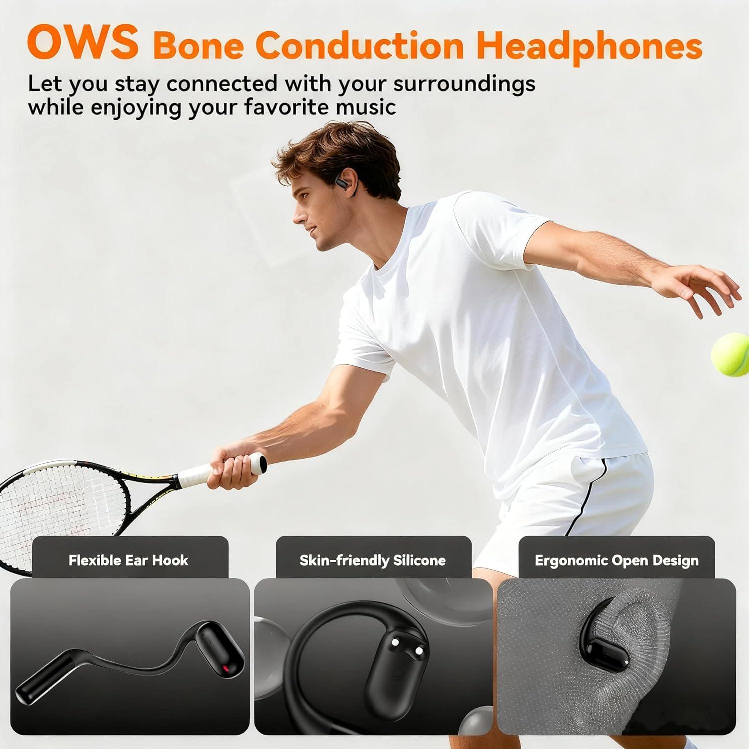 Auriculares Inalámbricos KOPIDOE B20 Conducción Ósea Bluetooth 5.4