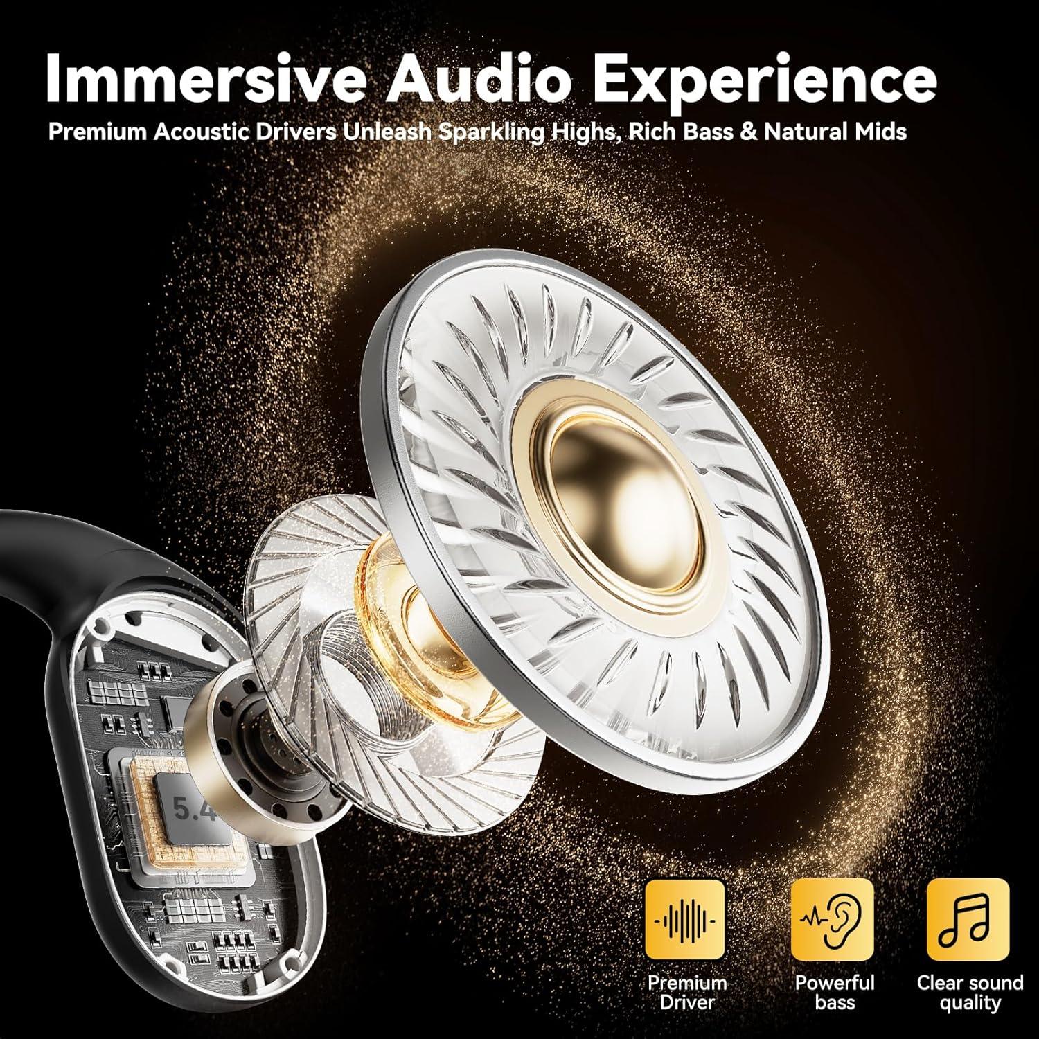 Auriculares Inalámbricos KOPIDOE B20 Conducción Ósea Bluetooth 5.4