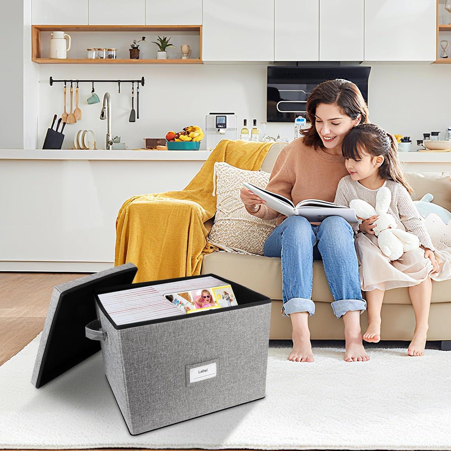 Caja de Almacenamiento de Revistas Lukeline 43x33x33 cm Plegable