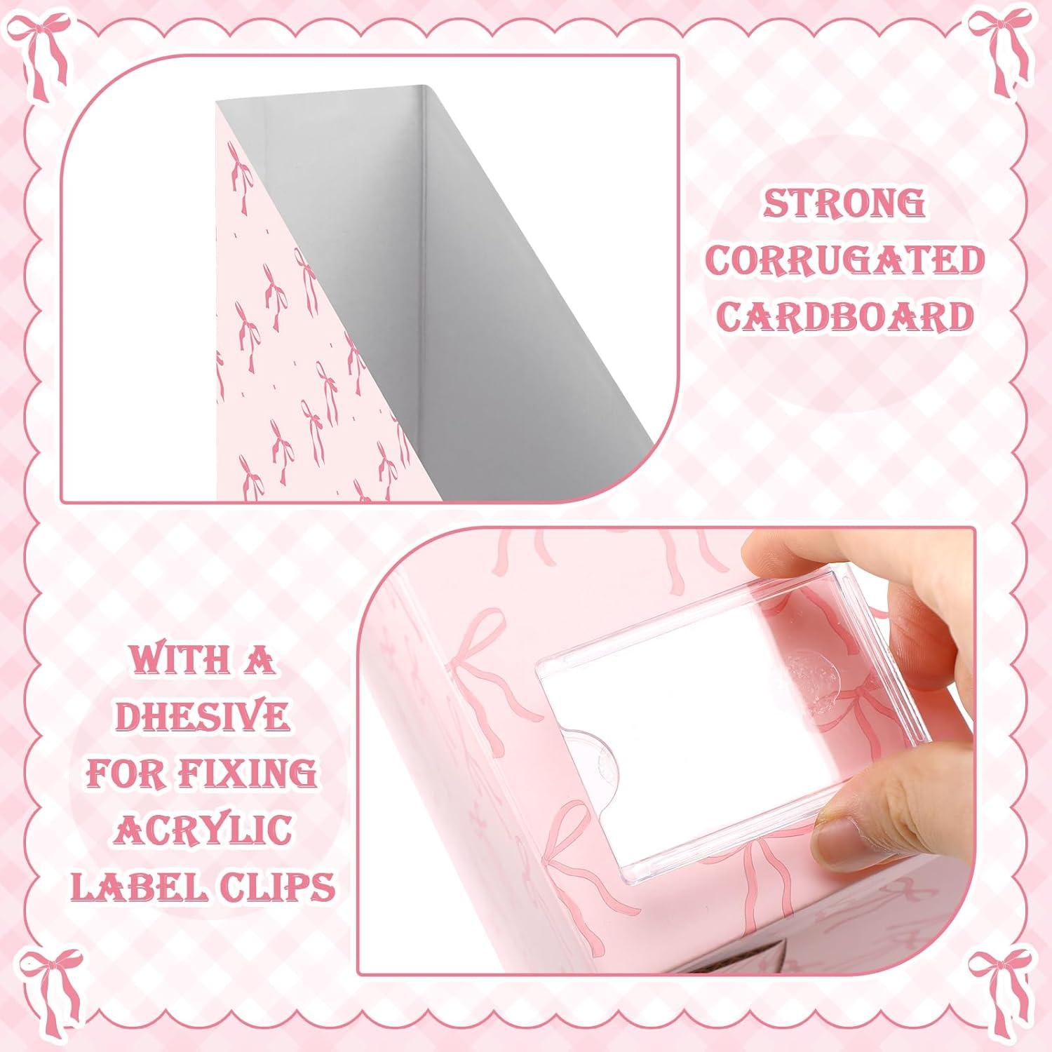 Juego de 4 Soportes de Revistas Plegables Rosa AmazingSpark