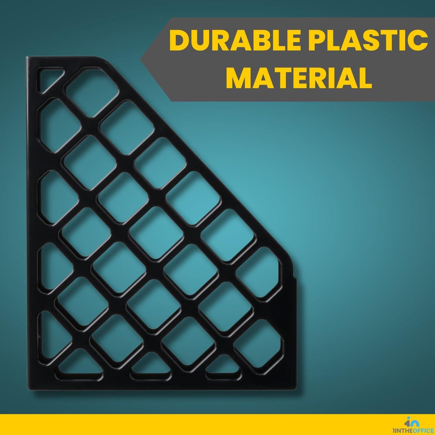 Soporte para Revistas 1EnLaOficina Plástico Negro 24x15x30 cm