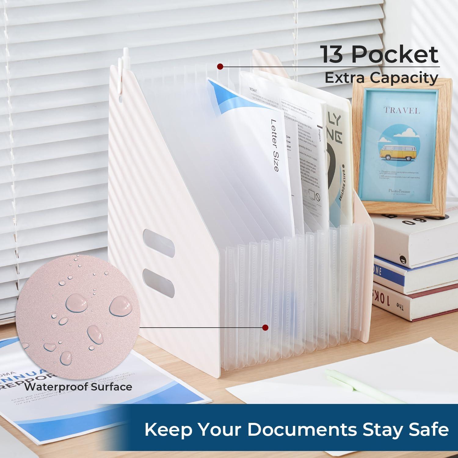 Organizador de Archivos Y YOMA Rosa 2 Pack Expandible A4