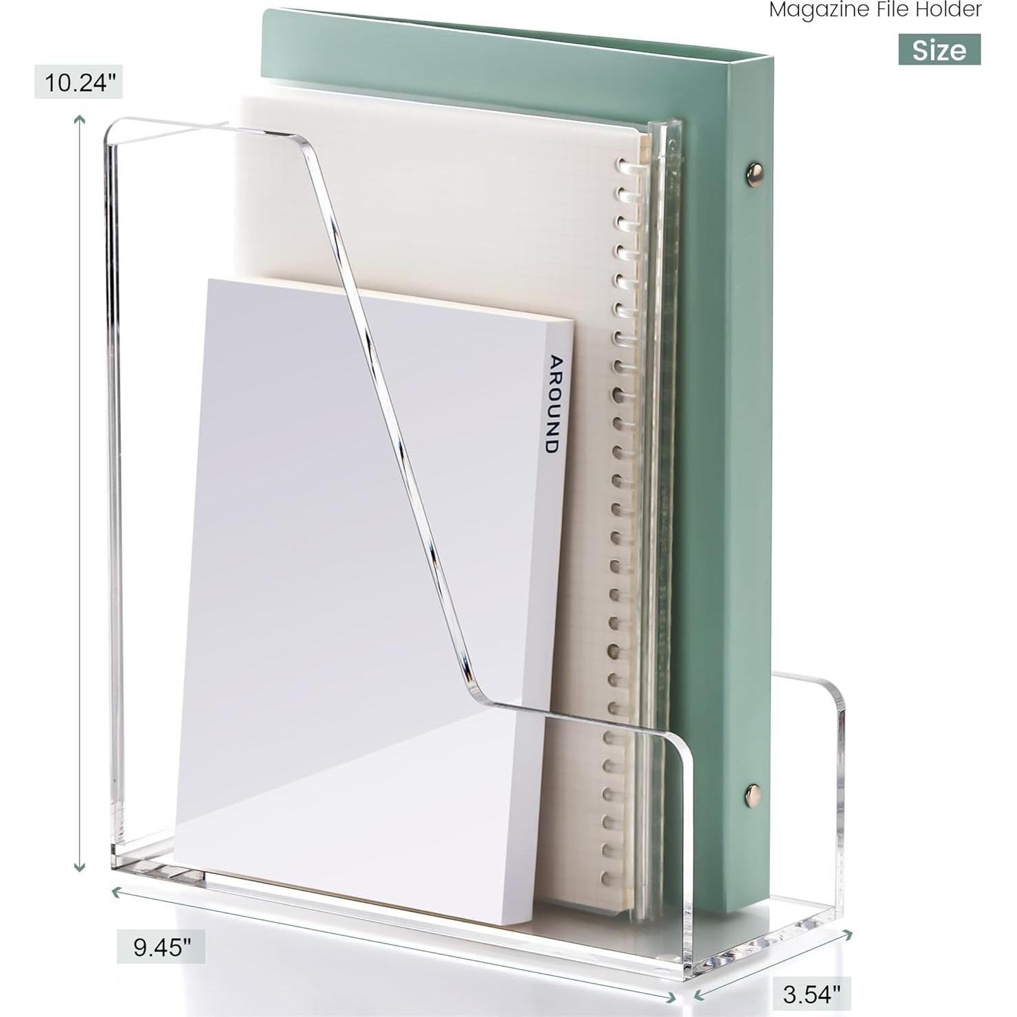 Soporte de Revistas Acrílico YUXUN 2 Paquete A4 Transparente